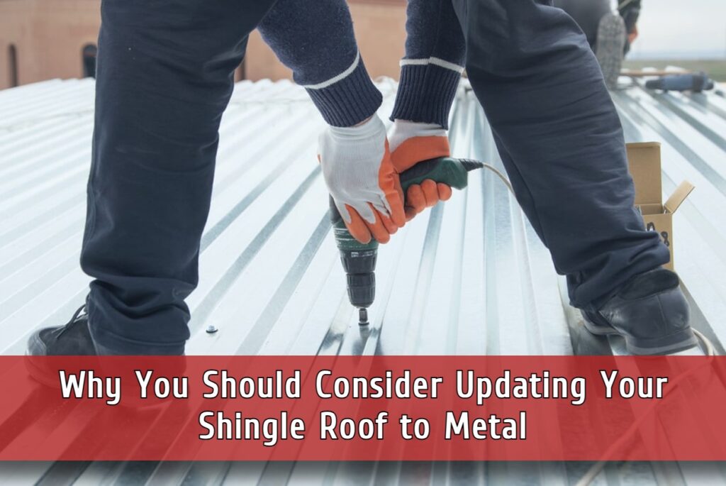 Installing metal roof on a home