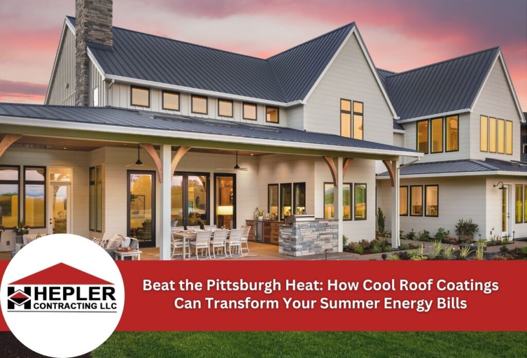 luxury home with patio and metal roof