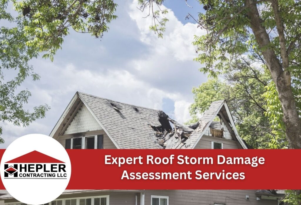 damaged roof on a house