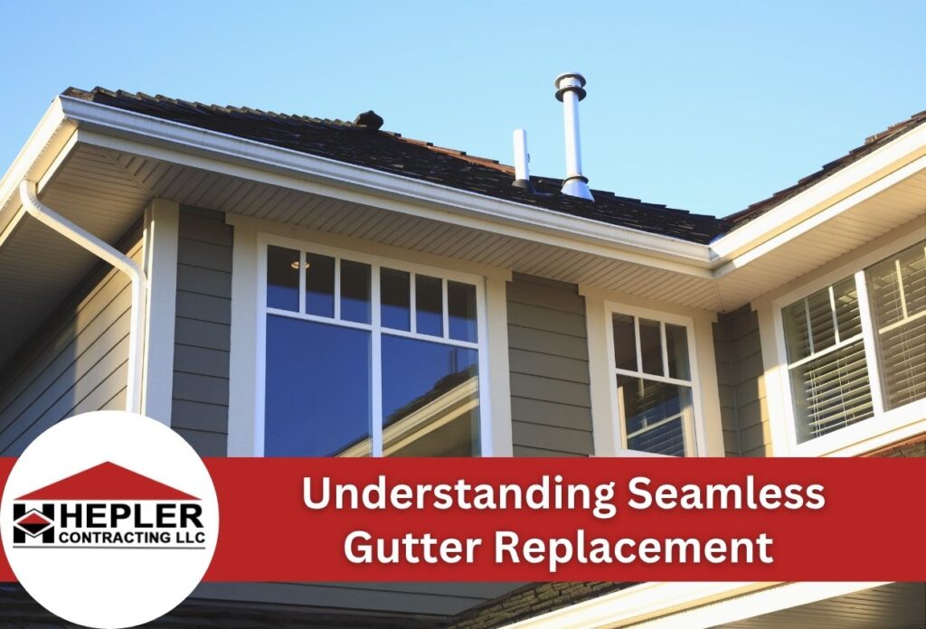 gutters on grey home